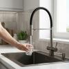 Pure.Sink Elite Steel Flex 3-way PVD gun metal kitchen faucet with flexible spout and Filtered Water PS8110-61